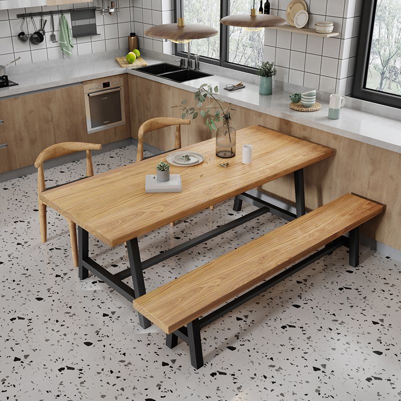 Modern 1/4/5 Pieces Dining Set Rectangle Pine Wood Dining Table for Kitchen Dining Room Clearhalo 'Dining Room Sets' 'Dining Tables & Seating' 'dining_room_set' 'furn' 'furn_dining_room_set' 'Furniture' 'Kitchen & Dining Furniture' 1200x1200_93e13e17-58dd-4d14-858a-d2b1c4810547