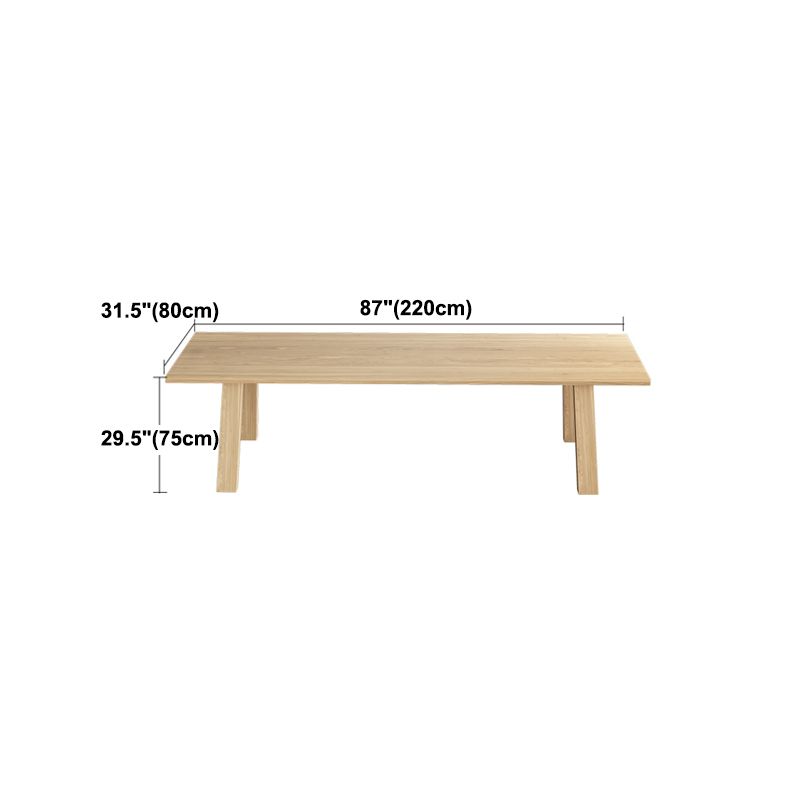 Rectangle Dining Table Solid Wood Dining Table with 4 Legs for Kitchen