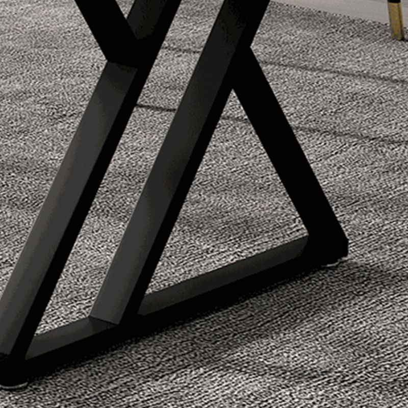 Trestle White Office scrivania contemporanea scrivania di ferro e pietra contemporanea