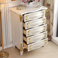 Glam Vertical Lingerie Chest Rubber Wood Storage Dresser for Home