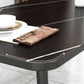 Industrial Style MDF Dining Table 4 Legs Carbon Steel Base Rectangle Table for Home Clearhalo ' dining_table' 'Dining Tables & Seating' 'Dining Tables' 'furn' 'furn_dining_table' 'Furniture' 'furniture_dining_table' 'Kitchen & Dining Furniture' 'kitchen&dining_furn' 'kitchen' 'kitchen_dining_table' 1200x1200_93e63648-7a0b-4167-803b-f189a43b97f2