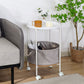 Mid-Century 4 Legs End Table Round Side End Table with Storage