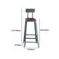 Industrial Armless Counter Stool Iron Cafe Bar Stool with Leather Cushion Clearhalo 'Bar Furniture' 'Bar Stools' 'bar_stools' 'furn' 'furn_bar_stools' 'Furniture' 'furniture_bar_stools' 'Kitchen & Dining Furniture' 1200x1200_93e6bbd4-13ac-4438-8fe3-e4a25ecd521e