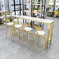 Tabouret de bar à coussin Glam avec pieds en métal doré