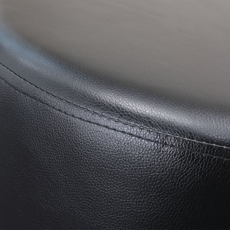 Minimalistische runde Fußschemel -Osmanen Feste Farbe Echtes Leder Ottoman