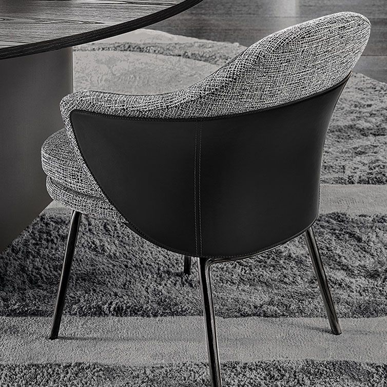 Modern Metal Dining Arm Chair Dining Fabric Side Chair for Restaurant Use Clearhalo ' kitchen&dining_furn' 'Dining Chairs' 'Dining Tables & Seating' 'dining_chair' 'furn' 'furn_dining_chair' 'Furniture' 'furniture_dining_chair' 'Kitchen & Dining Furniture' 'kitchen' 1200x1200_93ea457b-386a-4563-b465-2138248b013c