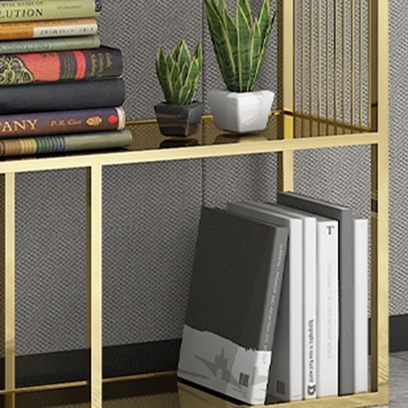 Metal Rectangle Open Bookshelf Modern Home Office Etagere Bookcase