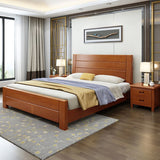 Traditional Pine Wood with HeadboardRectangular Panel Panel Bed
