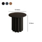 Round Sold Wooden Coffee Table with One Leg Base for Living Room
