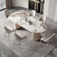 Metal Traditional Luxury Oval Dining Table Sintered Stone Table for Dining Room Clearhalo ' dining_table' 'Dining Tables & Seating' 'Dining Tables' 'furn' 'furn_dining_table' 'Furniture' 'furniture_dining_table' 'Kitchen & Dining Furniture' 'kitchen&dining_furn' 'kitchen' 'kitchen_dining_table' 1200x1200_93ecf995-898e-4a54-99a2-f41410bb6ab5