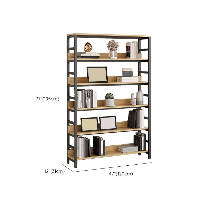 Black Modern Open Back Shelf Bookcase Shelves Included for Home Office Clearhalo 'Bookcases' 'furn' 'furn_bookcases' 'Furniture' 'Office Furniture' 1200x1200_93ed4458-892d-4643-a73b-2f034e8c9ea5