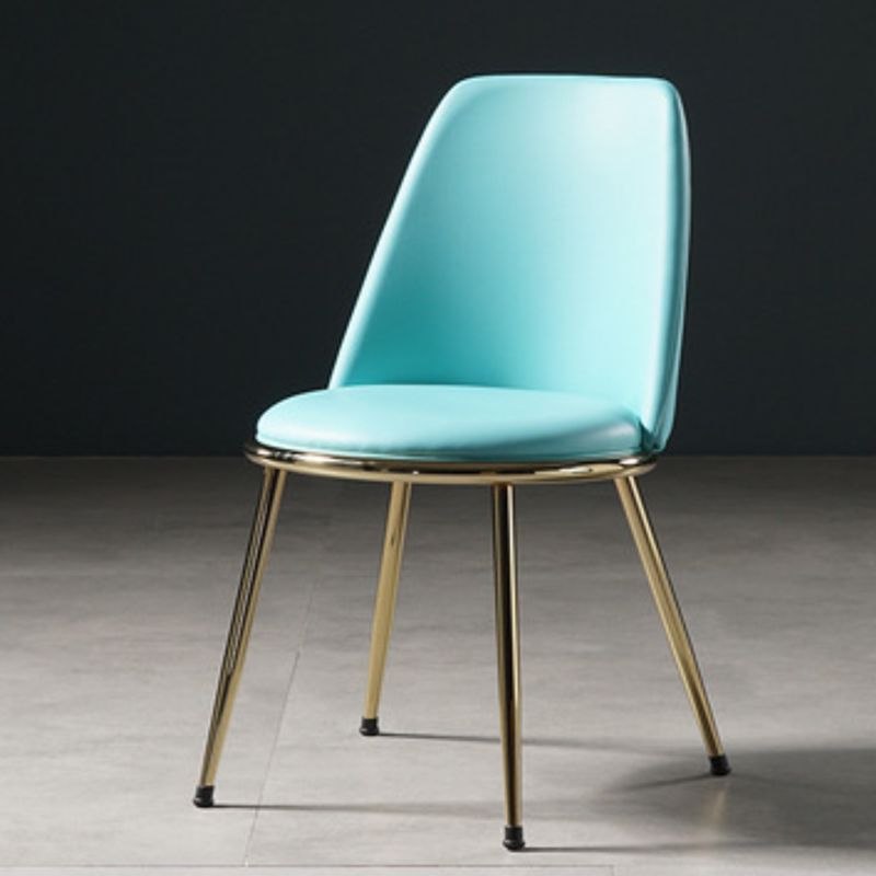 Sedia laterale in stile glam sedia da pranzo srofida senza braccio per sala da pranzo