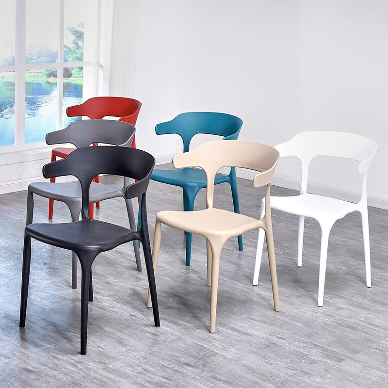 Plastic Dining Arm Chairs Kitchen Open Back Stackable Armchairs Indoor Clearhalo ' kitchen&dining_furn' 'Dining Chairs' 'Dining Tables & Seating' 'dining_chair' 'furn' 'furn_dining_chair' 'Furniture' 'furniture_dining_chair' 'Kitchen & Dining Furniture' 'kitchen' 1200x1200_93edfbf9-11da-49aa-9a8a-8aeaccc61a34