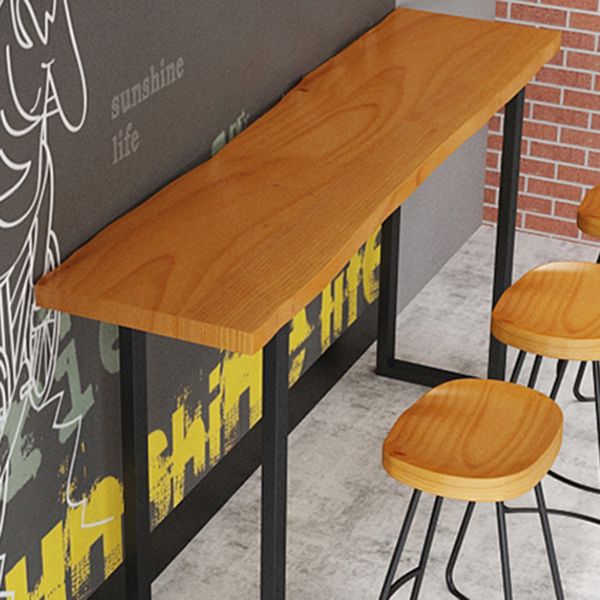 Rectangle Sled Base Solid Wood Bar Table for Kitchen Dining Room Clearhalo 'Bar Furniture' 'Bar Tables' 'bar_tables' 'furn' 'furn_bar_tables' 'Furniture' 'Kitchen & Dining Furniture' 1200x1200_93ee44bb-fe53-4130-b353-f0ba594f6145