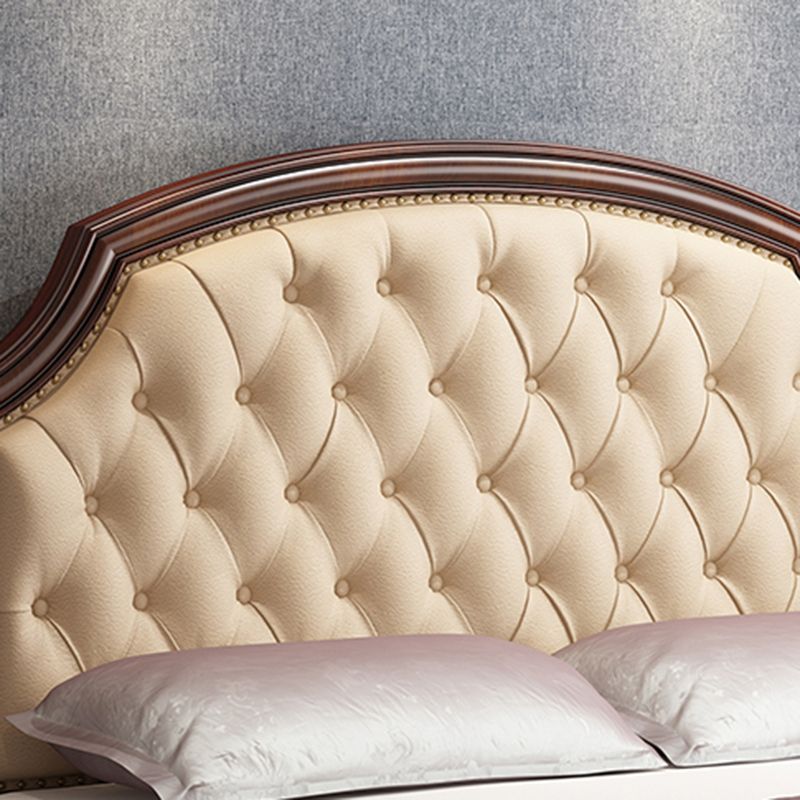 Mid-Century Modern Standard Bed Upholstered Headboard Espresso Panel Bed Clearhalo 'Bedroom Furniture' 'Beds' 'furn' 'furn_beds' 'Furniture' 1200x1200_93ee7016-7481-4803-bd0b-2d98dbc63f9c