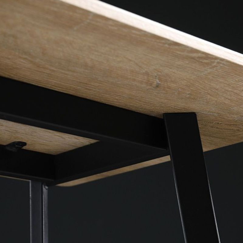 Tavolo da pub in stile industriale Top Bistro rettangolo con telaio metallico