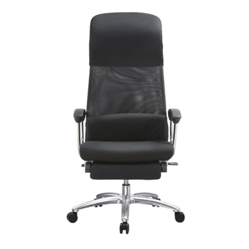 Fauteuil contemporain à bras fixes, mécanisme d'inclinaison, chaise de bureau noire