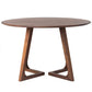 Modern Rubber Wood Table for Restaurant Dining Table with Double Wood Pedestal
