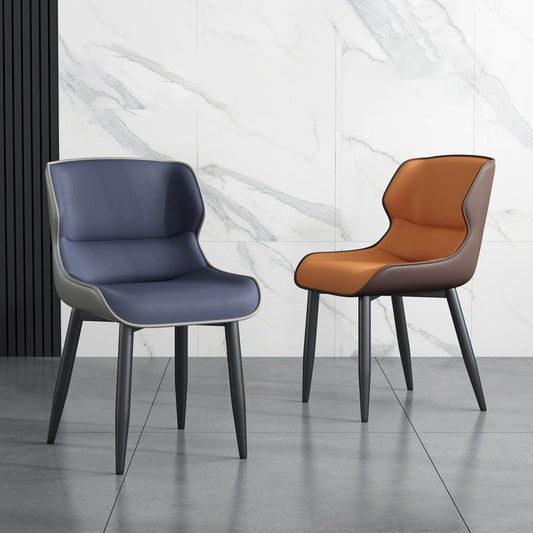 Modern Style Leather Dining Chairs Wingback Parsons Arm Side Chairs (Set of 2) Clearhalo ' kitchen&dining_furn' 'Dining Chairs' 'Dining Tables & Seating' 'dining_chair' 'furn' 'furn_dining_chair' 'Furniture' 'furniture_dining_chair' 'Kitchen & Dining Furniture' 'kitchen' 1200x1200_93f39652-1ebd-4182-a6a7-b9cca30740bb