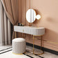 Metal Mirrored Vanity Desk with 1 Drawer Marble Top Dressing Table
