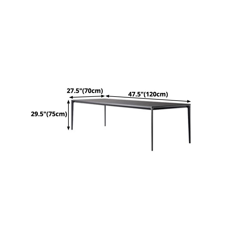 Modern Style Black Dining Table Rectangle Sintered Stone Table with 4 Legs for Kitchen Clearhalo ' dining_table' 'Dining Tables & Seating' 'Dining Tables' 'furn' 'furn_dining_table' 'Furniture' 'furniture_dining_table' 'Kitchen & Dining Furniture' 'kitchen&dining_furn' 'kitchen' 'kitchen_dining_table' 1200x1200_93f3fd44-93f4-4061-bacf-25c599263784