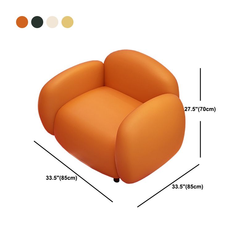 33,46 "W x 27,55" H divano a braccio quadrato in pelle finta