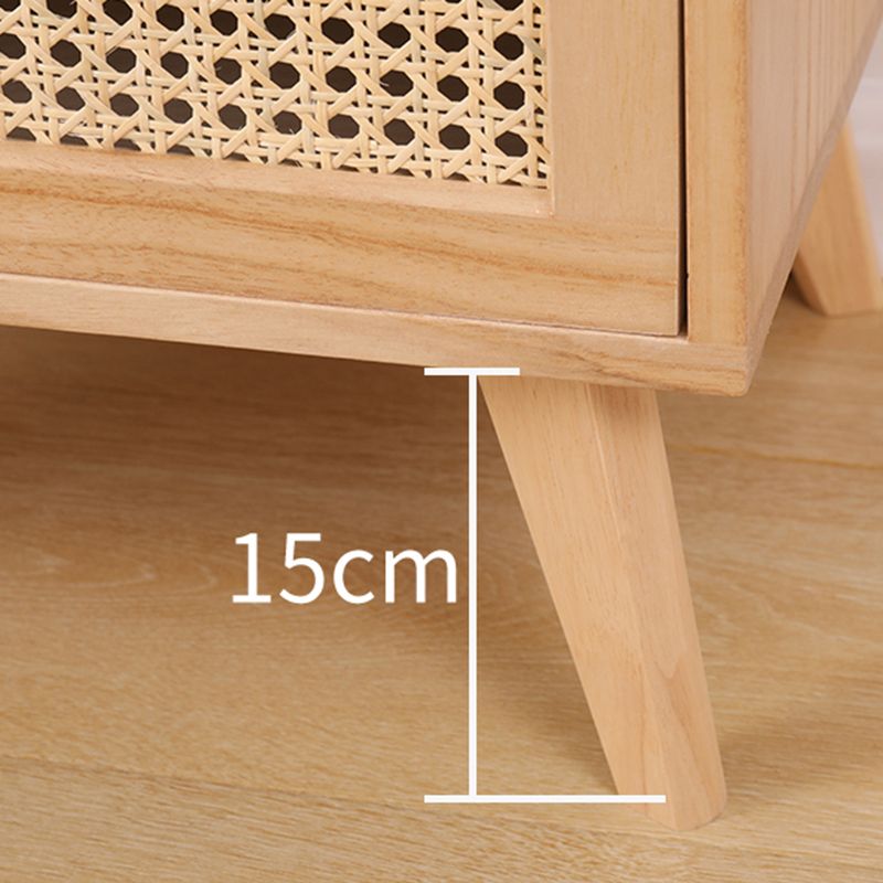 Wicker Rattan Accent Cabinet Bar Pulls Handle Design Storage Cabinet Clearhalo 'Cabinets & Chests' 'cabinets_chests' 'furn' 'furn_cabinets_chests' 'Furniture' 'Living Room Furniture' 1200x1200_93f6e543-3e51-4386-aa9c-6e82856067ba