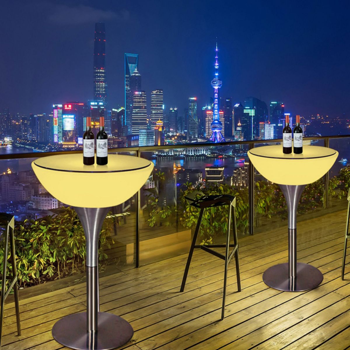 Contrate tavola di plastica bianca moderna con tavolo top top in argento tavolino