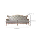French Country Sofa Solid Wood Tufted Split-Back Settee for Living Room