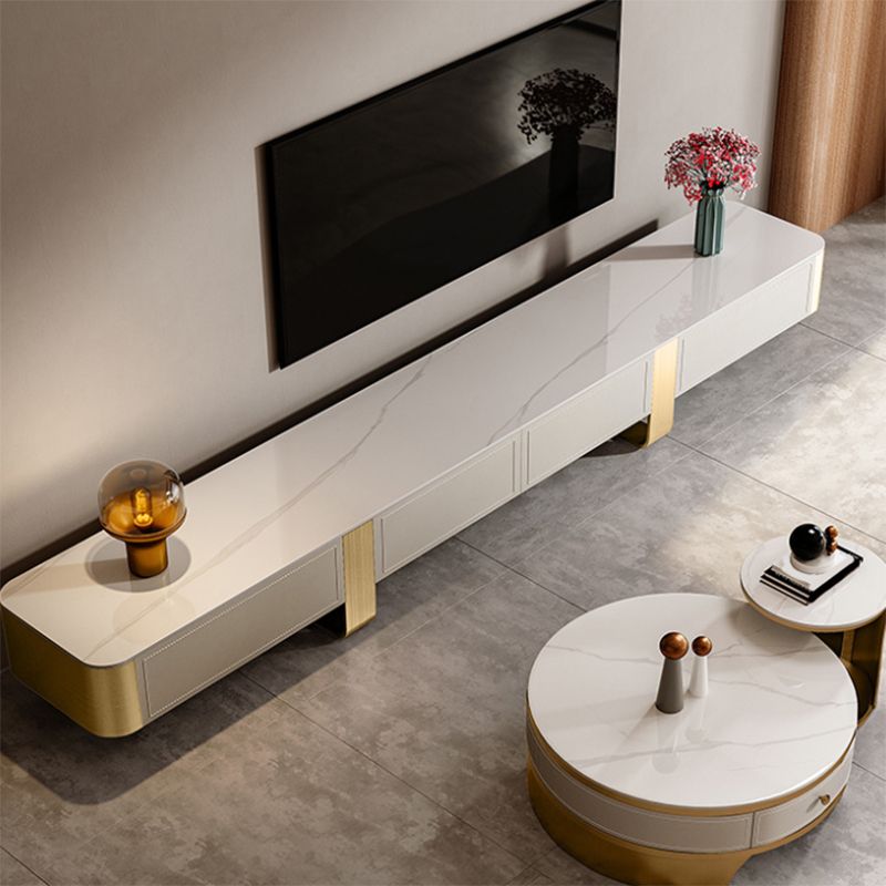 Glam Stone Media Console 4 Drawers TV Stand Console with Metal Legs Clearhalo 'furn' 'furn_tv_stands_entertainment_centers' 'Furniture' 'Living Room Furniture' 'TV Stands & Entertainment Centers' 'TV Stands & Media Storage Furniture' 'tv_stands_entertainment_centers' 1200x1200_93f87306-b146-4e12-a676-f7f8f116b488