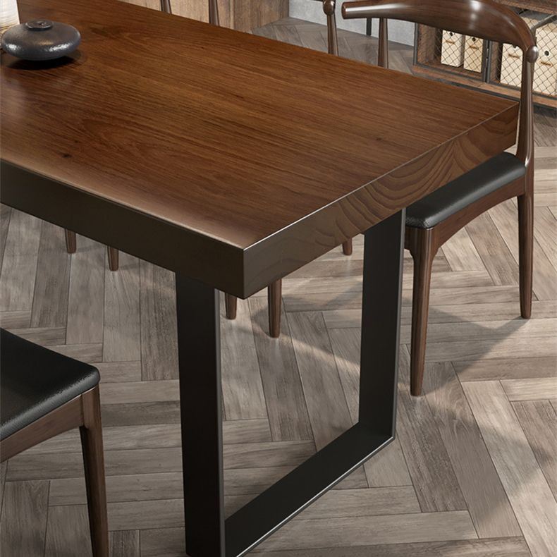 Juego de mesa de comedor rectangular 1/5/7 PCS Mesa y sillas de comedor de madera maciza