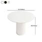 Round Dining Table Modern Black-white Furniture with Pedestal Base for Home