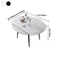 Round Dining Site Table Simplicity Stone Dining Table with Drop-Leaf,51"L x 51"W x 29.5"H Clearhalo 'Dining Tables & Seating' 'Dining Tables' 'dining_table' 'furn' 'furn_dining_table' 'Furniture' 'Kitchen & Dining Furniture' 1200x1200_93fa9217-8068-4c4b-9fae-74f4caaa4088
