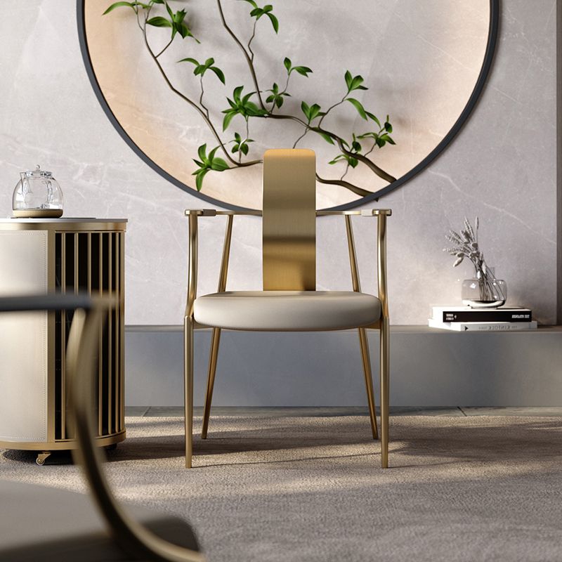 Glam Track Arms Armchair Basic Fixed Back Accent Armchair for Living Room Clearhalo 'Accent Chairs' 'accent_chairs' 'Chairs & Seating' 'furn' 'furn_accent_chairs' 'Furniture' 'Living Room Furniture' 1200x1200_93fad3b9-4675-4a9c-92c8-e3cd28dab118