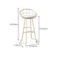 Scandinavian Bar and Counter Stool Low Back Stool with Sled Base in Gold Clearhalo 'Bar Furniture' 'Bar Stools' 'bar_stools' 'Furniture' 'furniture_bar_stools' 'Kitchen & Dining Furniture' 1200x1200_93fb1f75-d262-4085-a0ef-b4de3f97b8e3