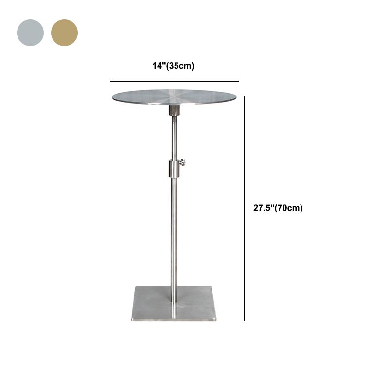 Modern Style Round/square Metal Table with Square Base Coffee Table