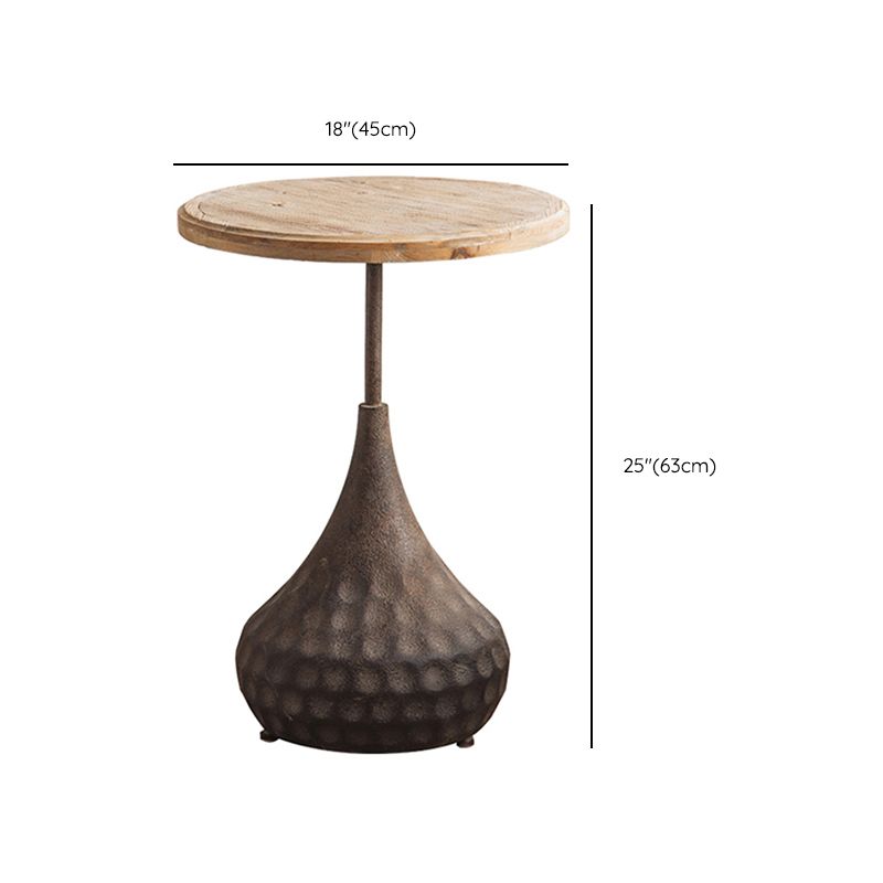 Tavolino in legno in legno di campagna francese tavolo da base di ferro in difficoltà