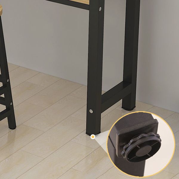 Tavolo rettangolare in metallo e legno moderno tavolo da bar di casa minimalista moderno