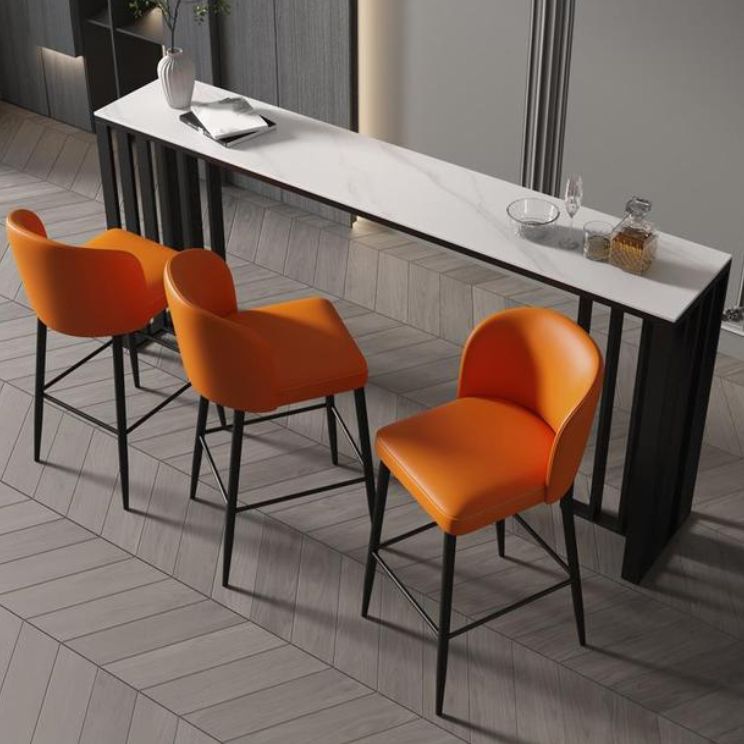 Modern Sintered Stone 1/2/4 Pieces Bar Table Set Rectangle Bar Table with Metal Legs Clearhalo 'Bar Furniture' 'furn' 'furn_home_bar_bar_sets' 'Furniture' 'Home Bars & Bar Sets' 'home_bar_bar_sets' 'Kitchen & Dining Furniture' 1200x1200_9401fd78-e709-4e88-960c-521dd5444f51