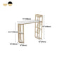 Glam Wine Rack Pub Height Dining Table Double Pedestal Cafe and Break-room Bar Table Clearhalo 'Bar Furniture' 'Bar Tables' 'bar_tables' 'furn' 'furn_bar_tables' 'Furniture' 'furniture_bar_tables' 'Kitchen & Dining Furniture' 1200x1200_94026ce1-d8a3-44a4-9ca5-8b4513dfed02