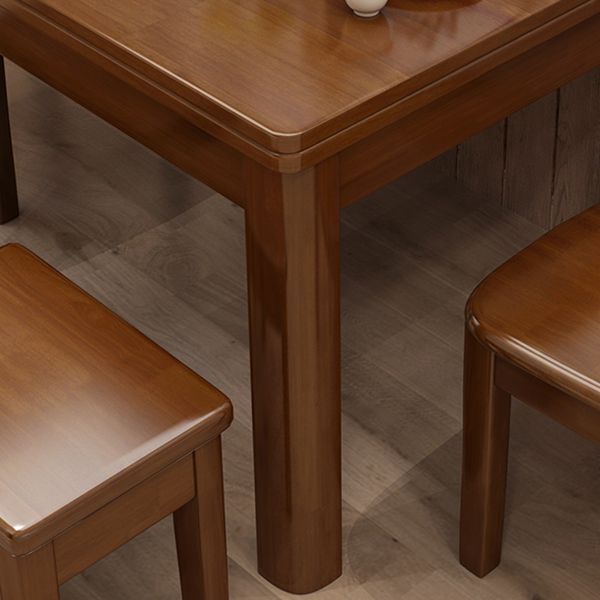Table de salle à manger rectangulaire Simplicity, collection de salle à manger en bois massif avec 4 pieds