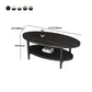 Table basse et cocktail en ardoise Glam, ovale, pour le salon