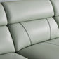37.8 "W echt lederen vierkante arm sectionals bank, moderne Chesterfield Sectionals