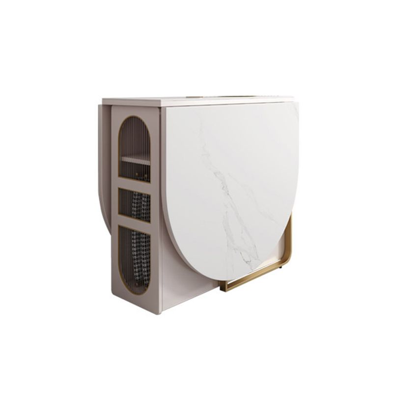 Contemporary Drop-Leaf Dining Room Collection Oval Table,15"L x 31.5"W x 29.5"H Clearhalo ' dining_table' 'Dining Tables & Seating' 'Dining Tables' 'furn' 'furn_dining_table' 'Furniture' 'furniture_dining_table' 'Kitchen & Dining Furniture' 'kitchen&dining_furn' 'kitchen' 'kitchen_dining_table' 1200x1200_9405cec5-aa34-4f97-93be-08f93c84962f