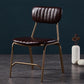 Chaise latéral glamour rembourrée PU en cuir PU en cuir pour salle à manger