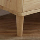 Console multimediale moderna Console TV in legno di gomma con 2 cassetti e ante