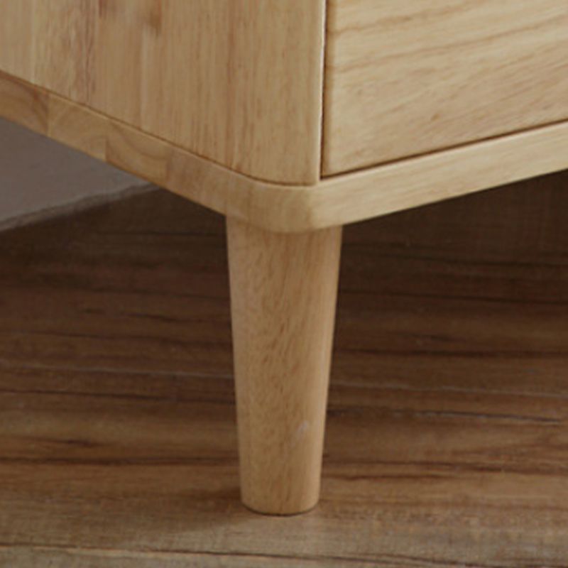 Console multimediale moderna Console TV in legno di gomma con 2 cassetti e ante