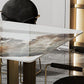 Glam Style Dining Rectangle Table Dining Sintered Stone Table for Home