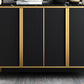 Contemporary Dining Buffet Marble Sideboard Table with Cabinets Clearhalo 'buffet_sideboard' 'Buffets & Sideboards' 'furn' 'furn_buffet_sideboard' 'Furniture' 'Kitchen & Dining Furniture' 1200x1200_9409295c-314b-4e07-95b5-3e524ec4b616
