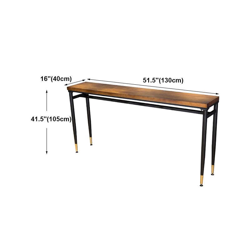 Rectangle Wood Top Counter Table Industrial 42-inch Metal 4 Legs Table for Dining Room Clearhalo 'Bar Furniture' 'Bar Tables' 'bar_tables' 'furn' 'furn_bar_tables' 'Furniture' 'furniture_bar_tables' 'Kitchen & Dining Furniture' 1200x1200_940988af-6602-4f73-8010-ce60c9e21042